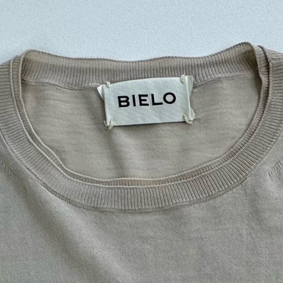 Bielo 100% Cotton Twin Neck Light Knit Lagenlook Sweater Womens Small - Picture 2 of 11